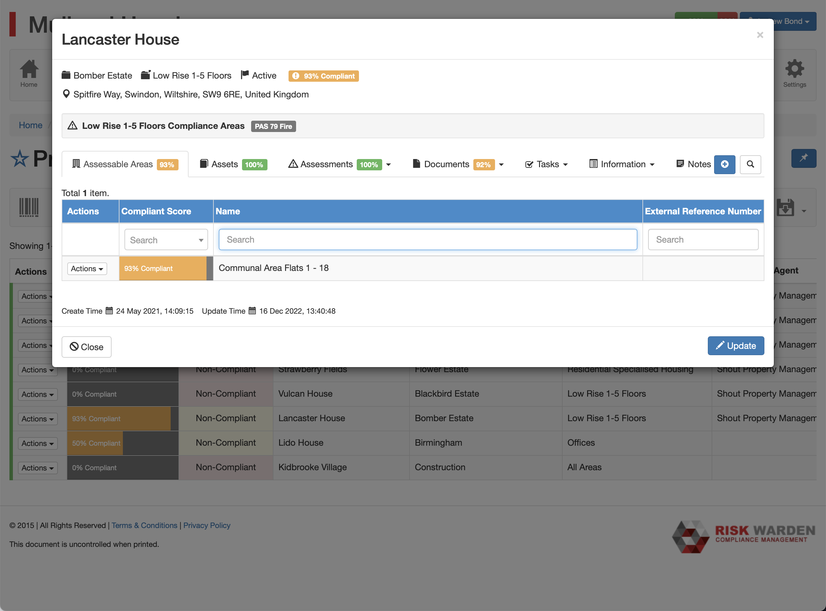 screenshot of Risk Warden